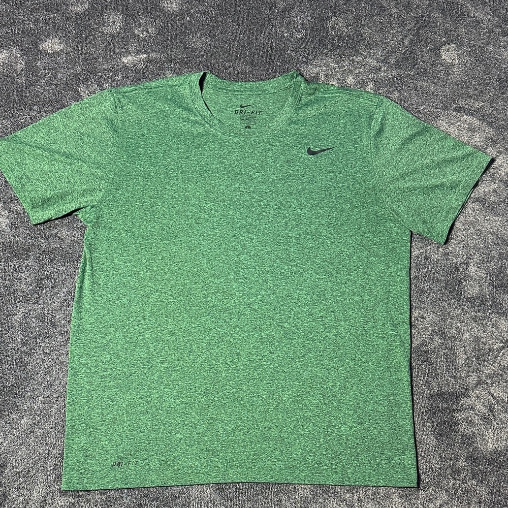 Nike Men's Heather Green Dri-FIT Tee